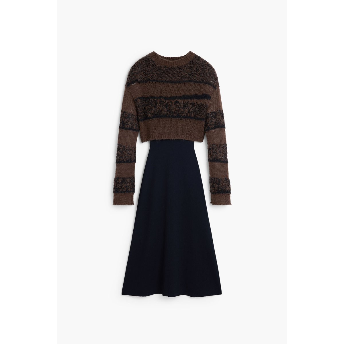 Robe en maille à manches longues noir, DESIGUAL