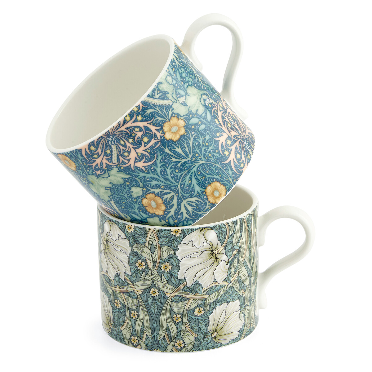 Set of 2 Morris & Co. Seaweed Mugs blue, MORRIS & CO.