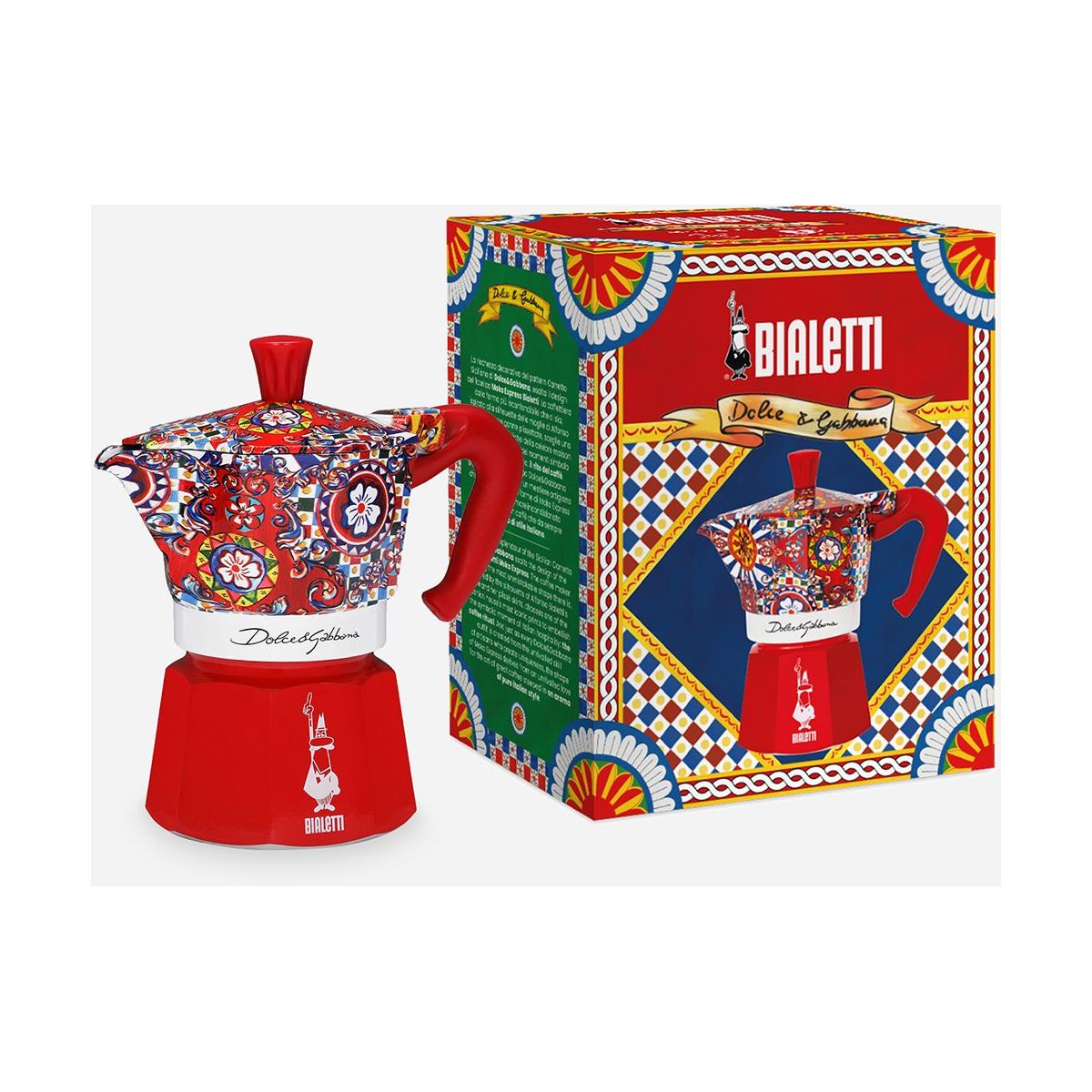 Cafetière italienne Moka Express Rouge Dolce&Gabbana - capacité 3 tasses rouge, BIALETTI