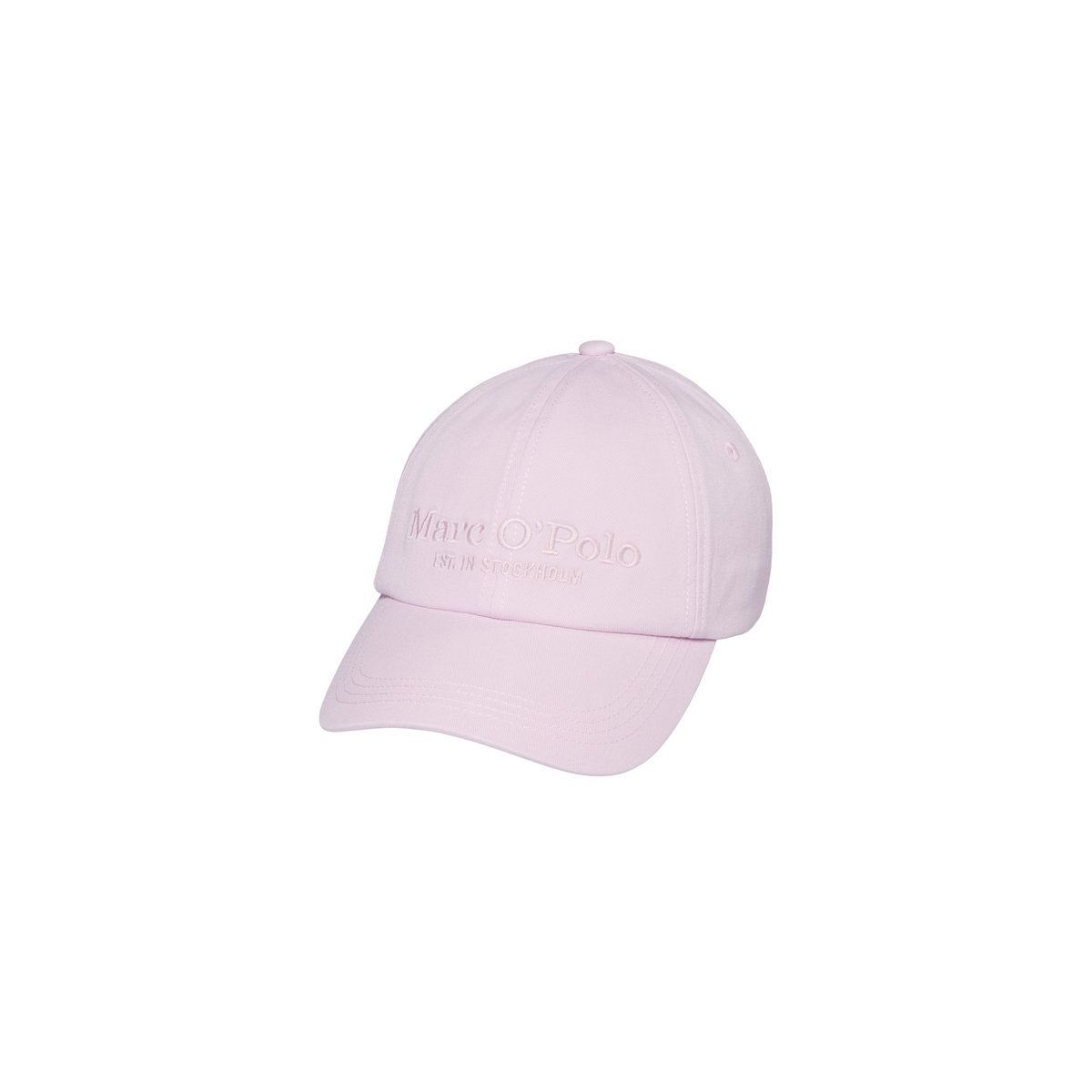 Casquette avec logo en sergé de coton bio de haute qualité rose, MARC O'POLO
