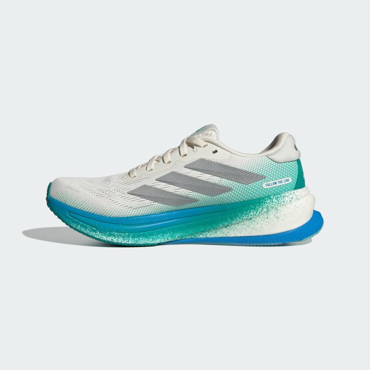 Chaussure De Running Supernova Rise 2 chalk white / silver metallic / glory green, adidas Performance
