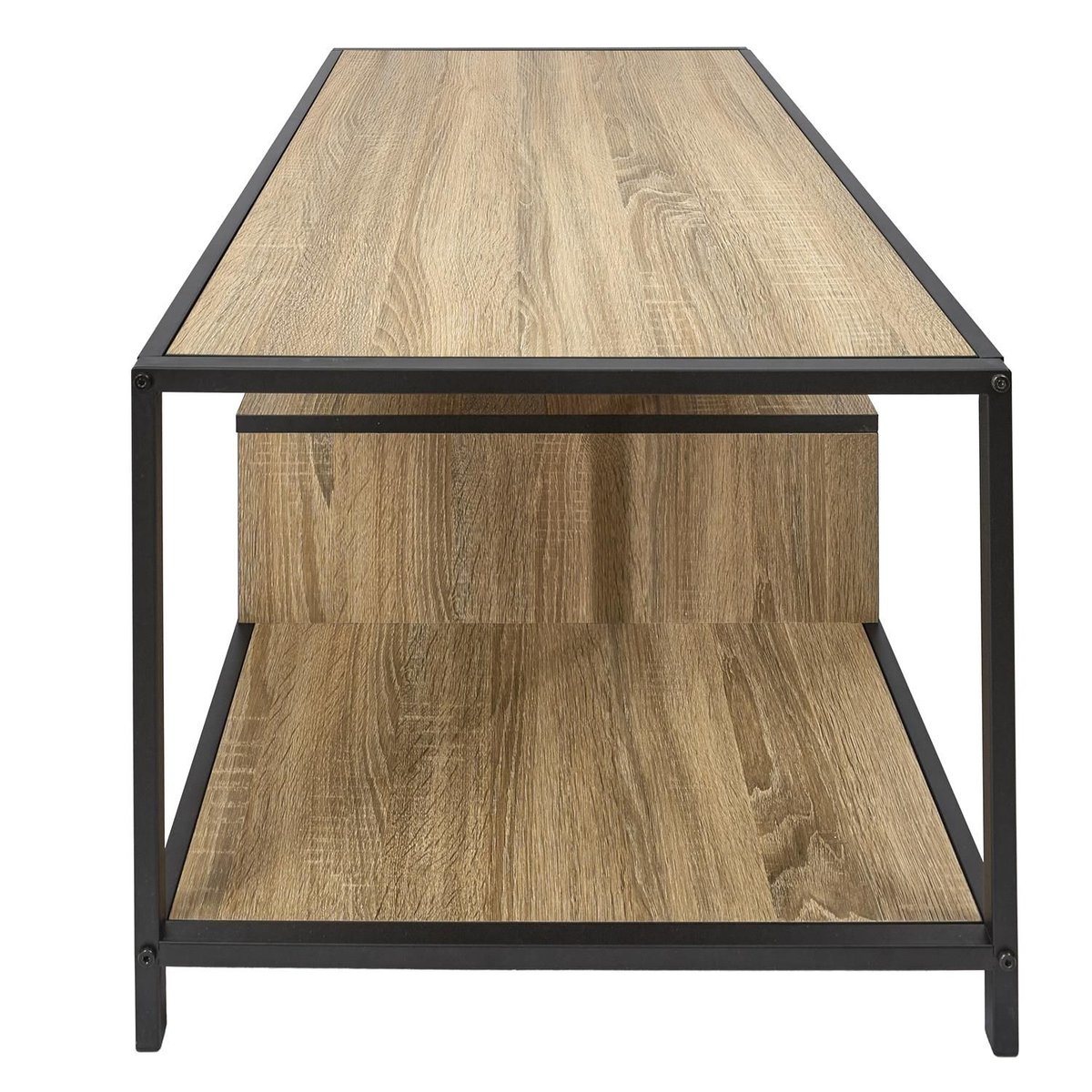 Table basse 2 étagères EDISON marron, THE HOME DECO FACTORY
