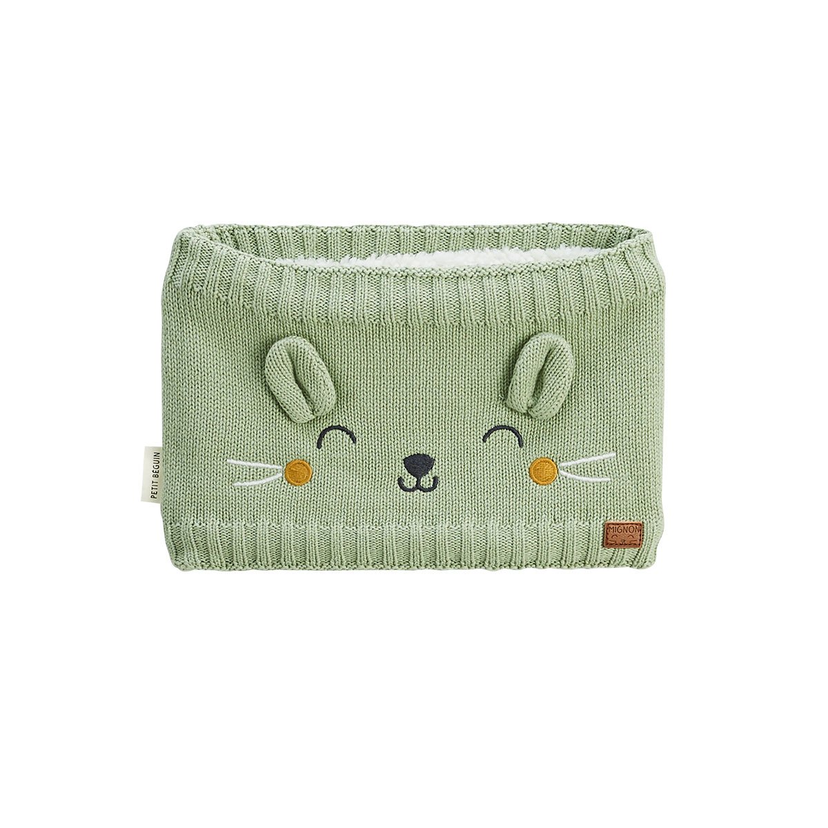 Cache cou enfant en tricot Boavista kaki, PETIT BEGUIN