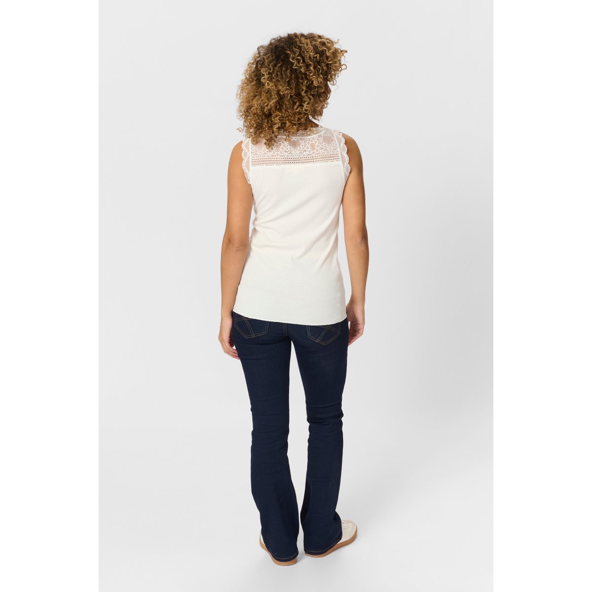 Jersey top blanc chalk, CREAM
