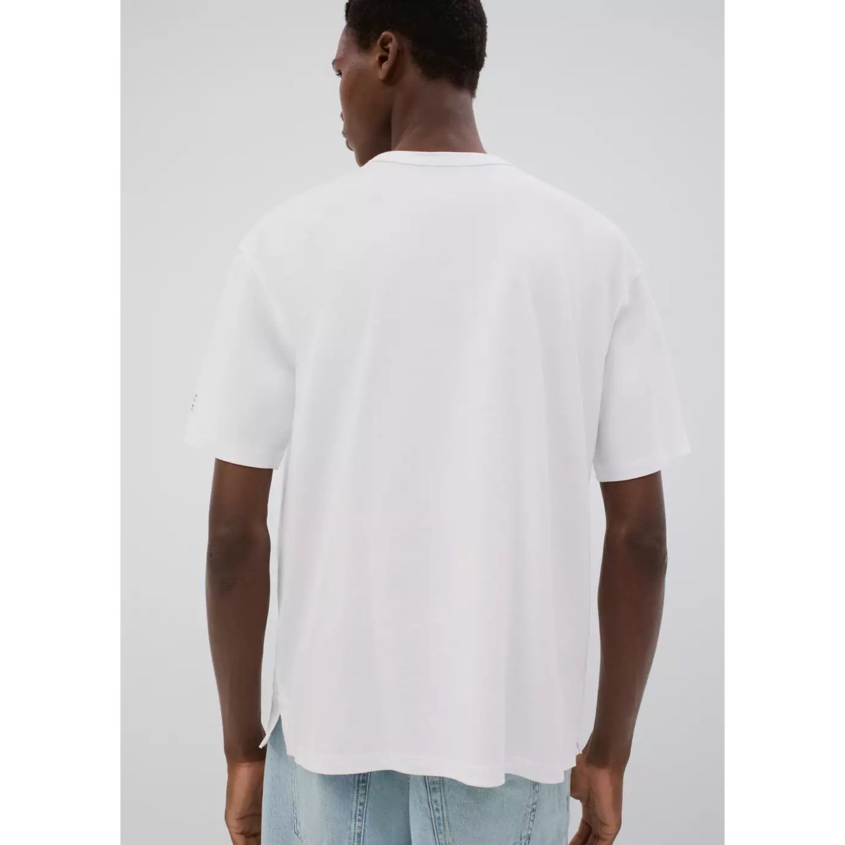 T-shirt coton empiècement blanc cassé, MANGO TEEN