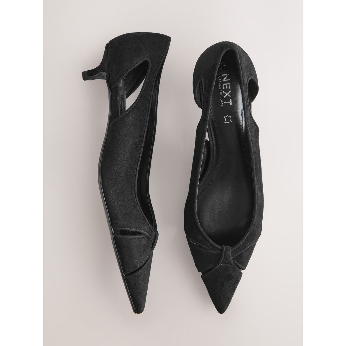 Chaussures daim à découpes forever comfort® noir, NEXT
