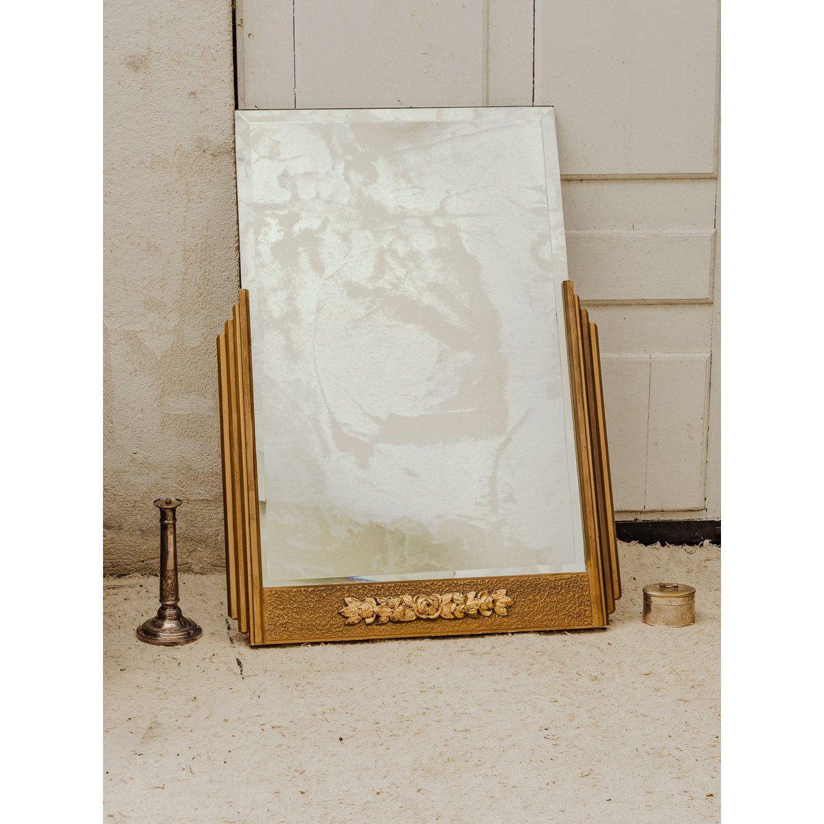 Miroir Art Déco en bois doré Georges N°1497 - Bon état doré, DEBONGOUT