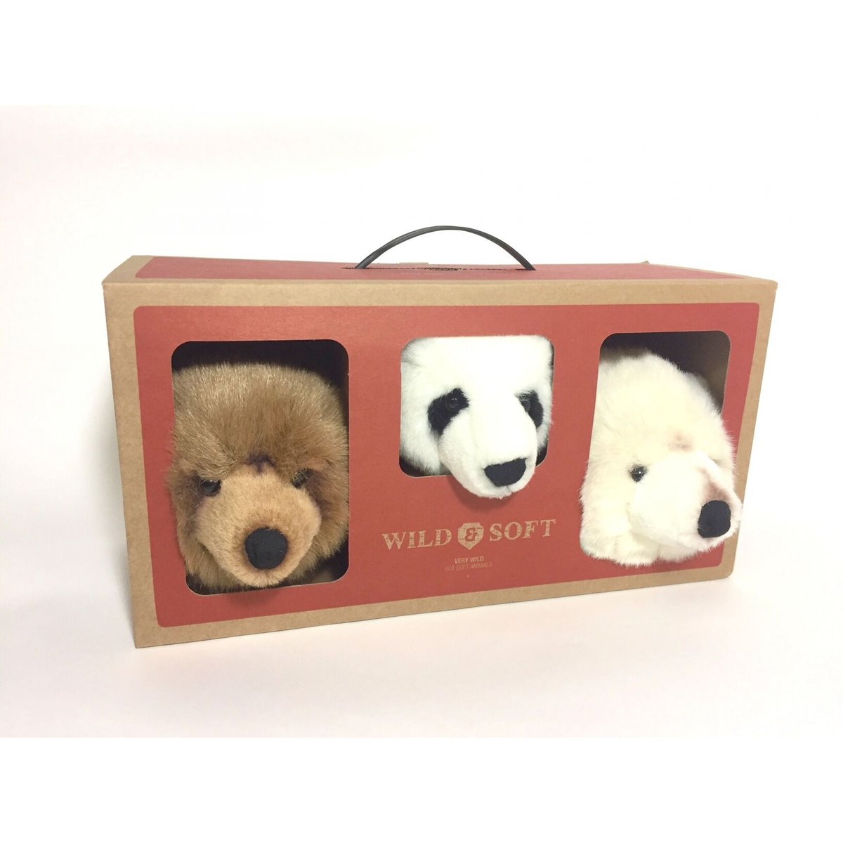 Boîte aux trophées peluches minis set de 3 OURS multicolor, WILD AND SOFT