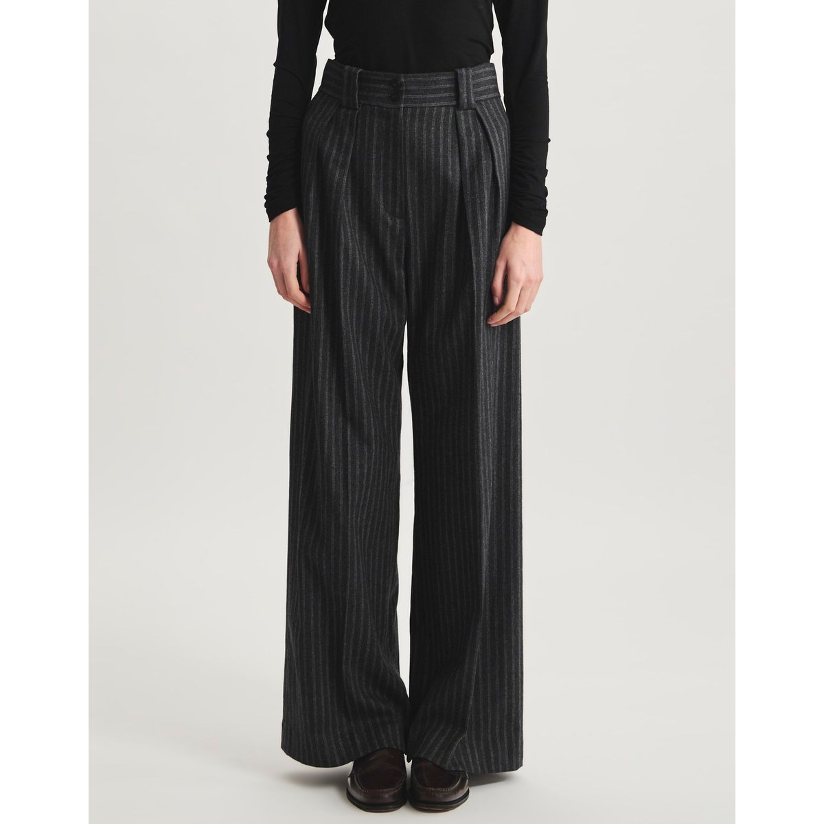 Pantalon à pinces Marlène gris, INES DE LA FRESSANGE PARIS