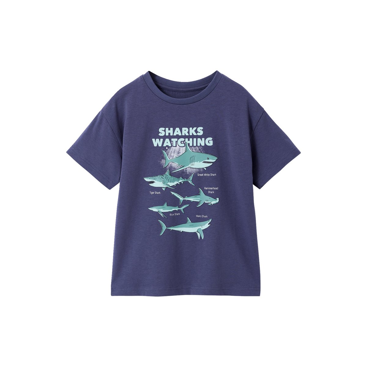 T-shirt motif animalier bleu ardoise, VERTBAUDET