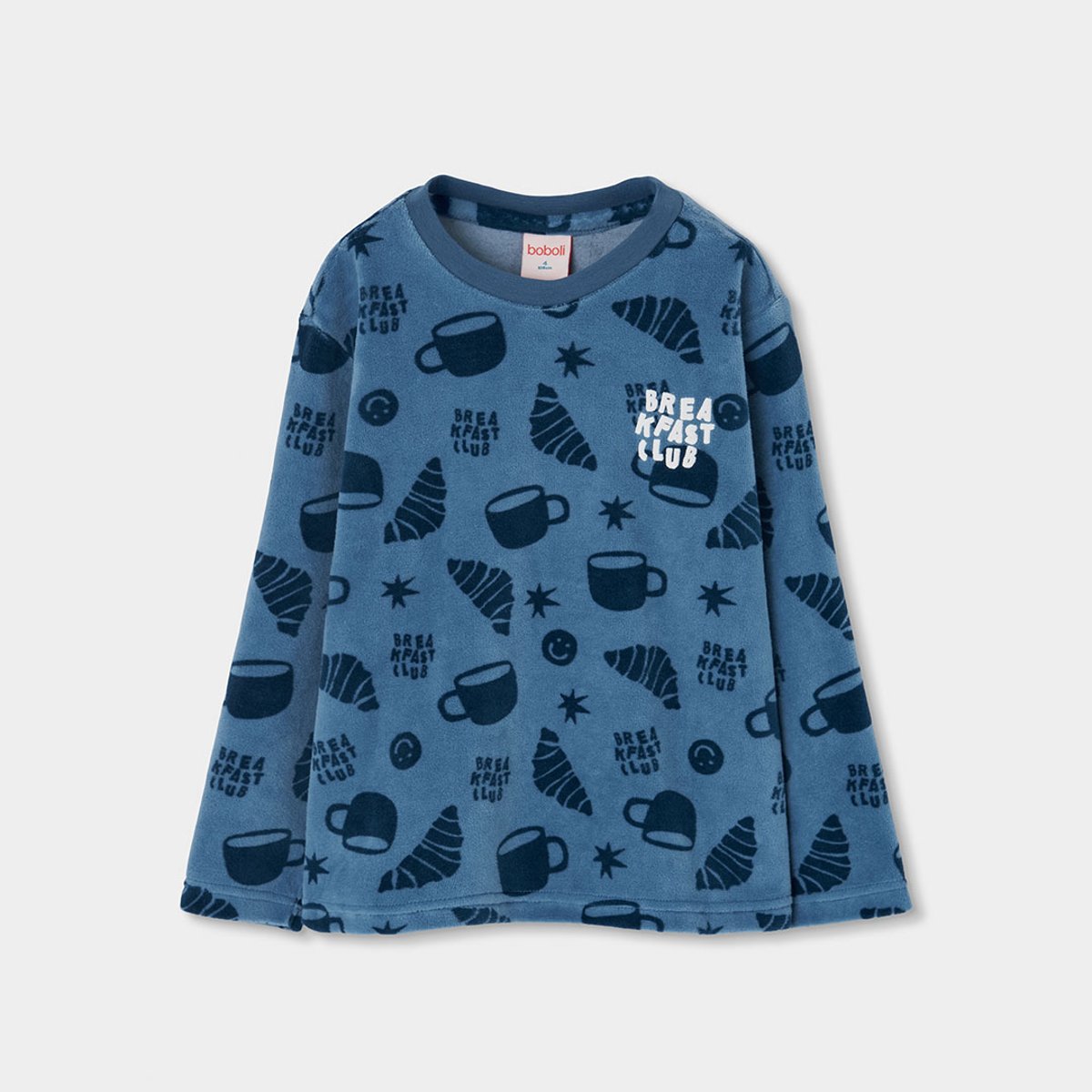Pyjama molleton garçon imprimé croissants multicolore, BOBOLI