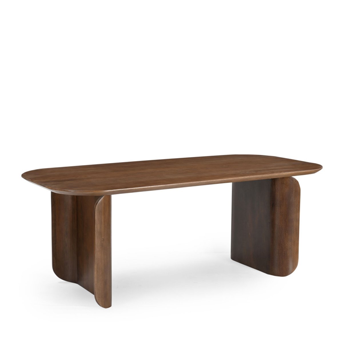 Table à manger 8 personnes en bois massif- DUMAI bois foncé, DRAWER
