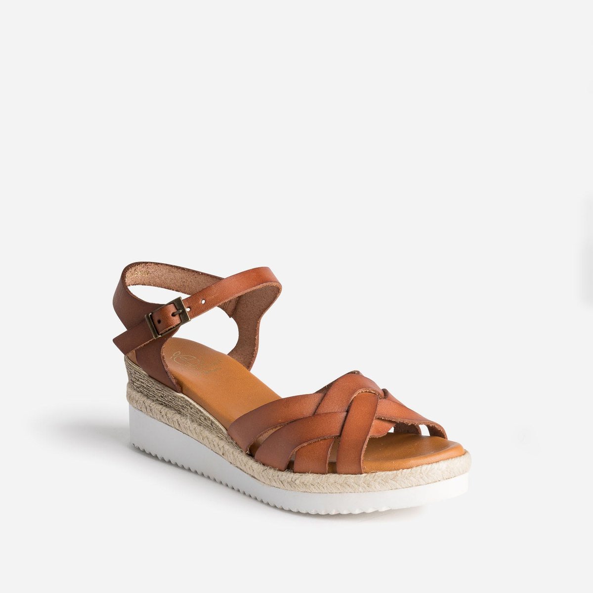Sandale À Talon en cuir TANIA camel, ERAM