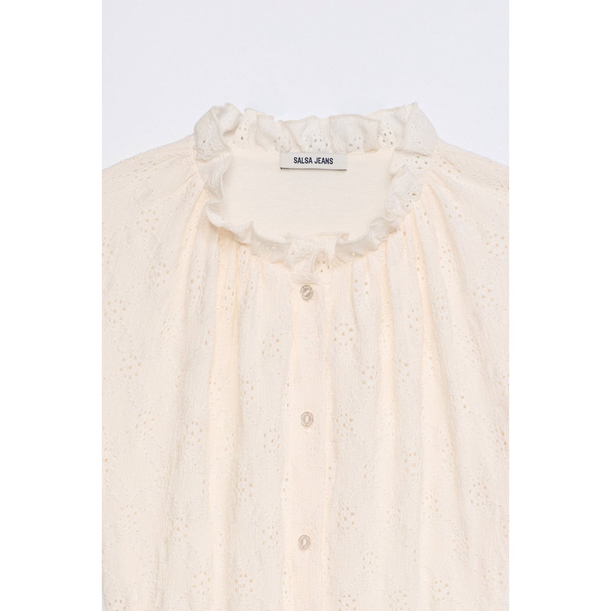 ROBE CHEMISE AVEC BRODERIES beige, SALSA JEANS