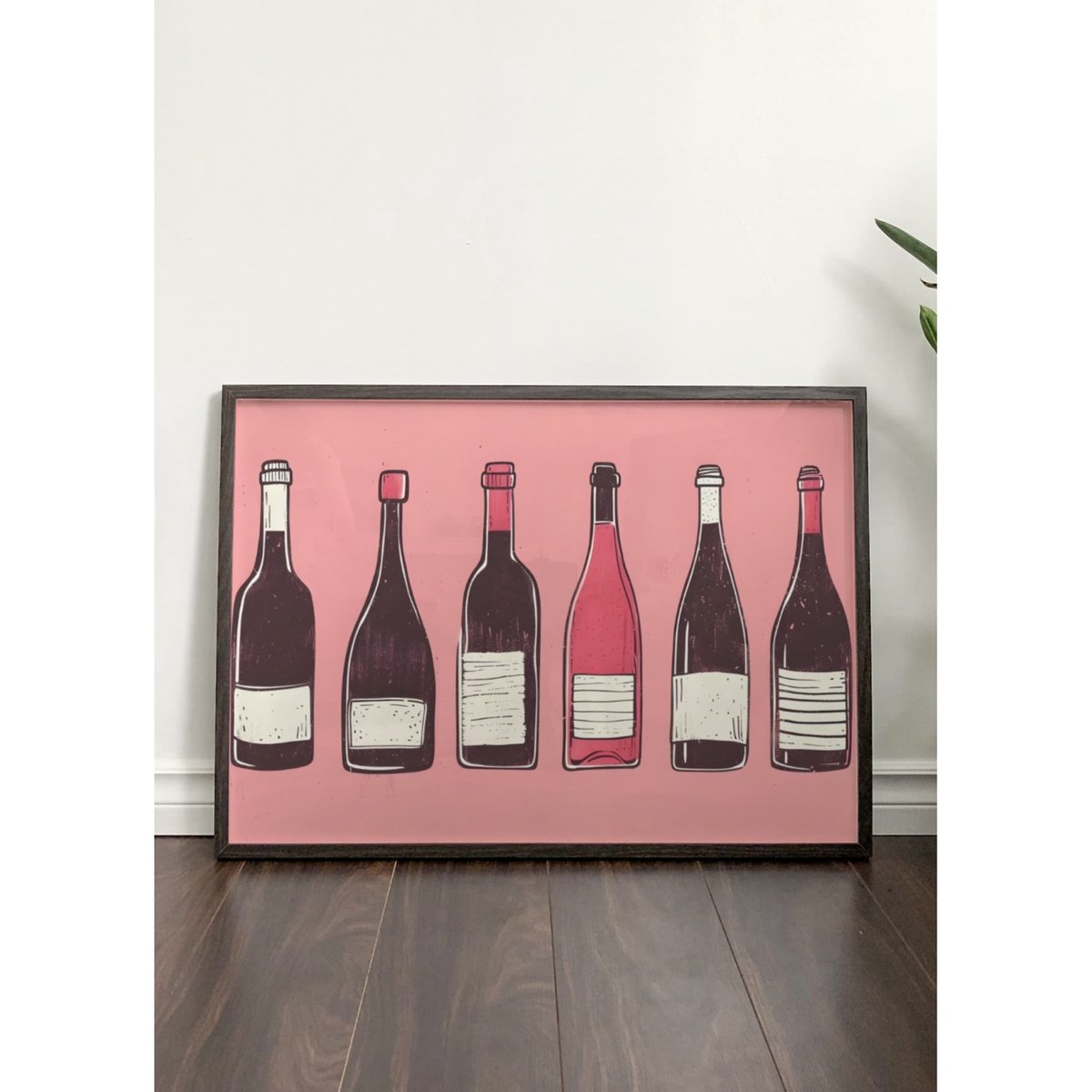 Affiche Illustrations bouteilles vin blanc, L'AFFICHERIE