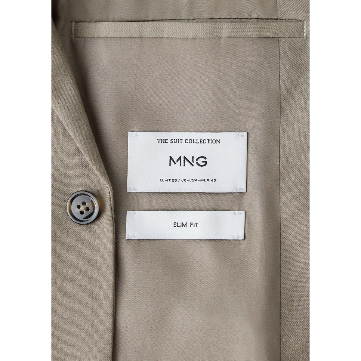 Veste costume Milán slim-fit gris vison, MANGO MAN