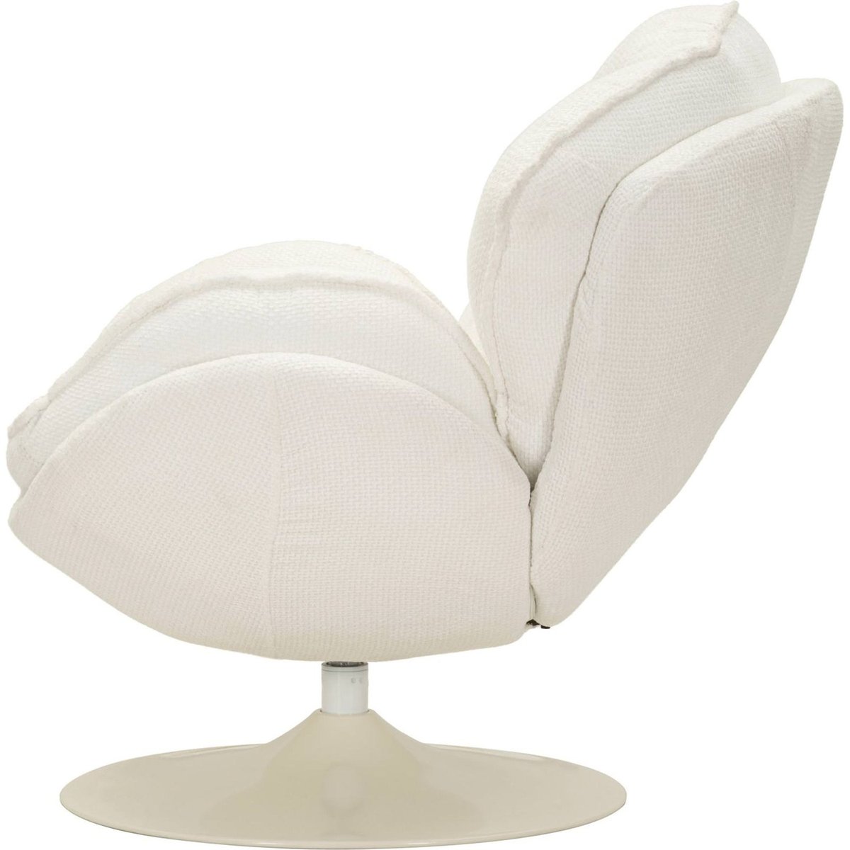 Fauteuil pivotant rétro enveloppant MODERN blanc, RECOLLECTION
