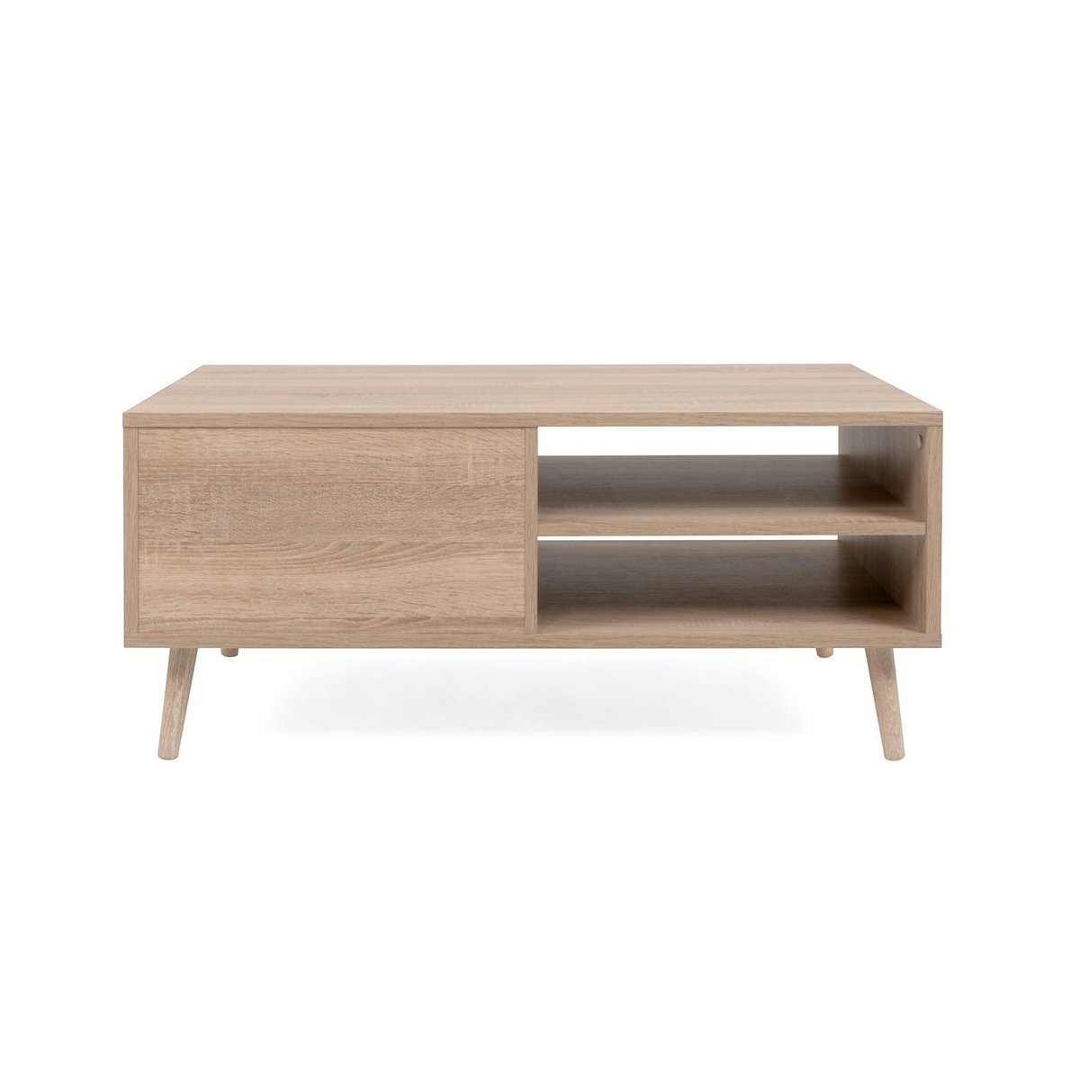 Table basse bohème 1 porte 2 niches SONA bois naturel, PIER IMPORT