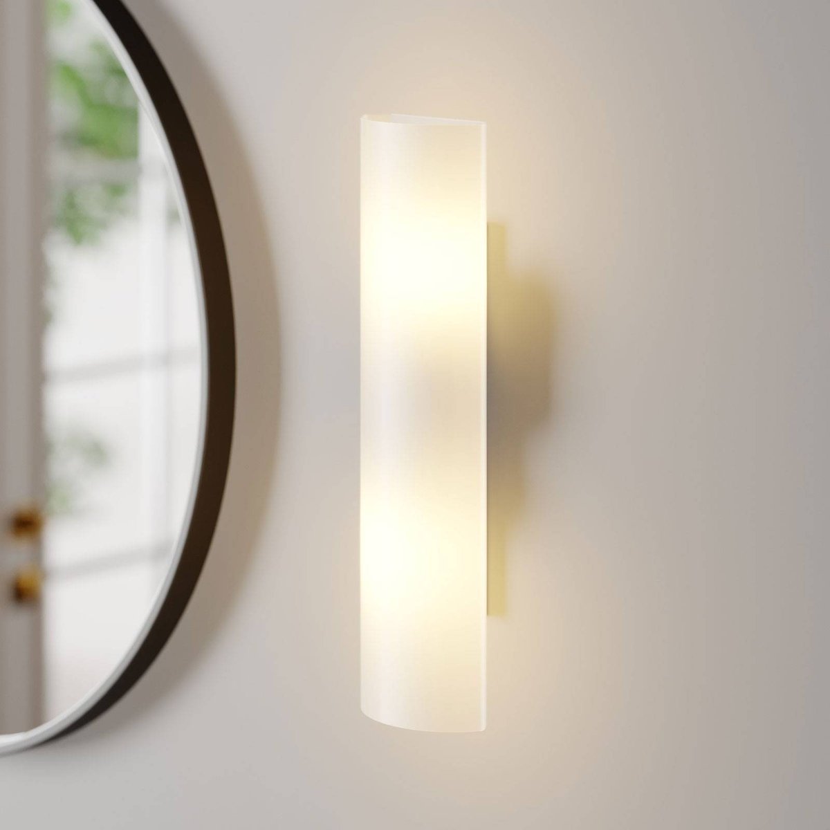 Applique en verre moderne, Ophelia blanc opale, blanc, LINDBY
