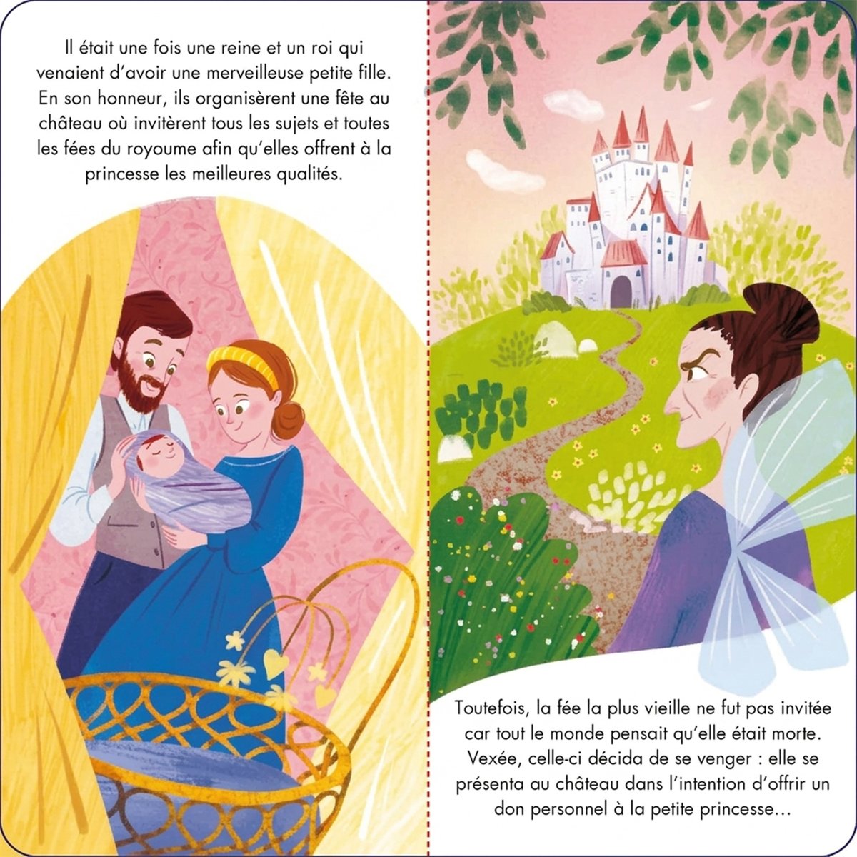 Puzzle et livre Disney, 30 pièces, La Belle au bois dormant rose, SASSI