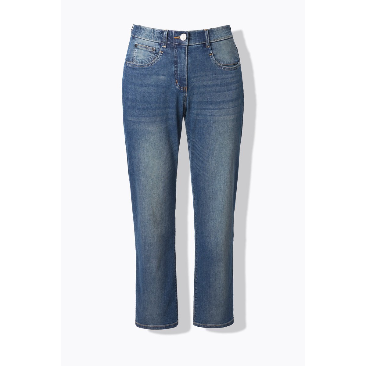 Jean Boyfriend confortable à taille soupe bleu jean, ULLA POPKEN