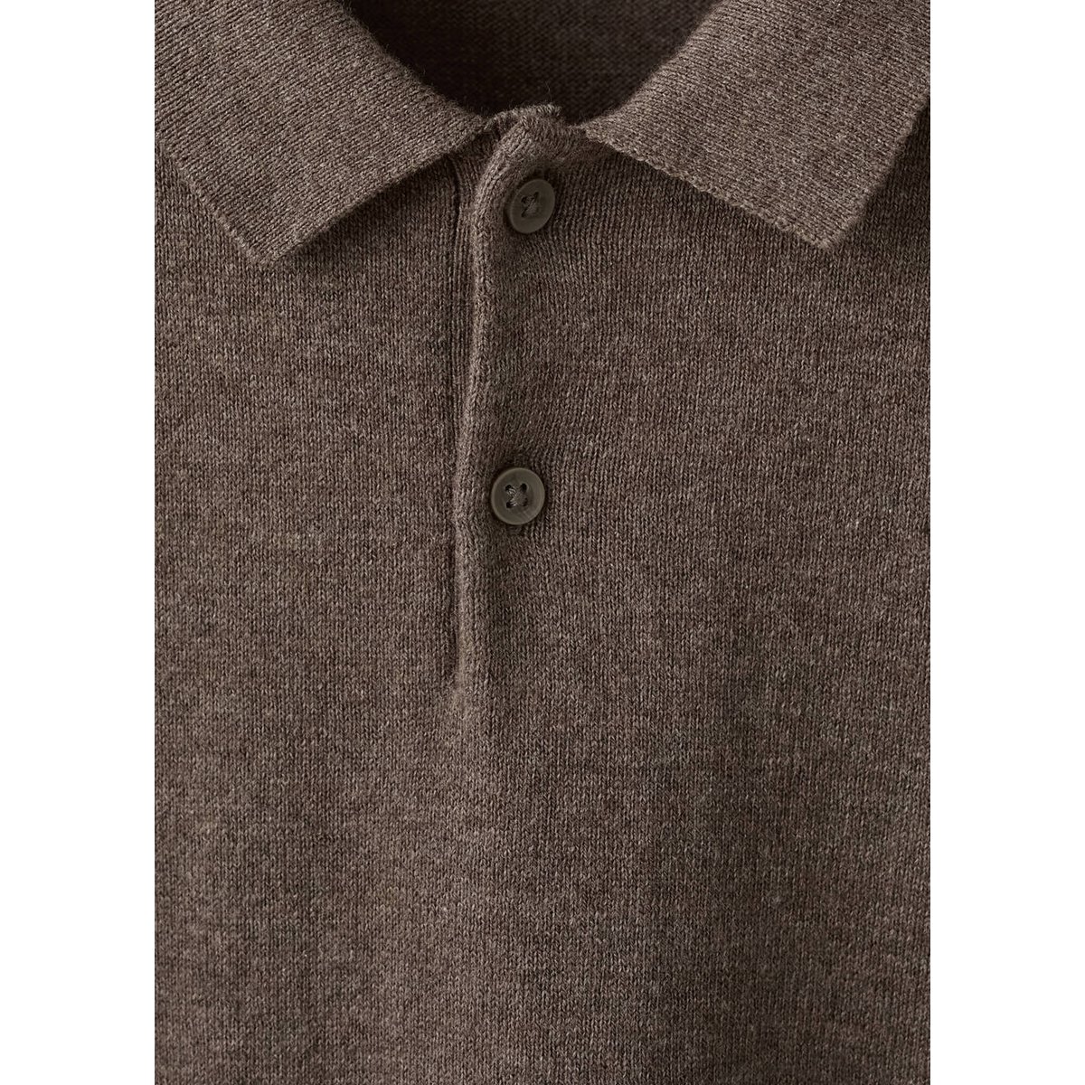 Pull-over maille col polo marron, MANGO KIDS