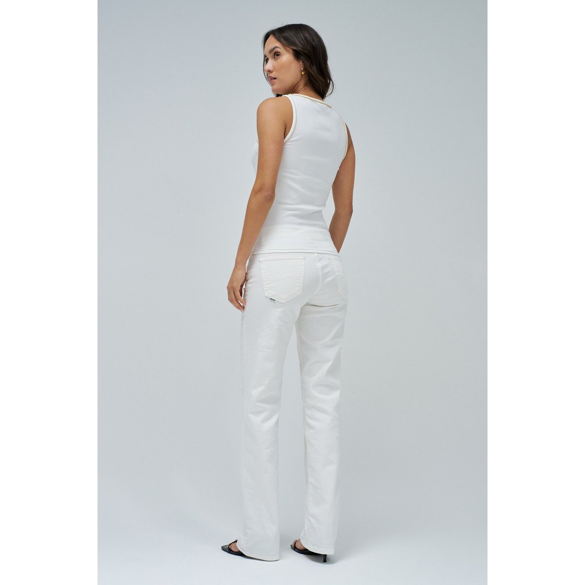 HAUT BASIQUE AVEC FILS Fil textile blanc, SALSA JEANS