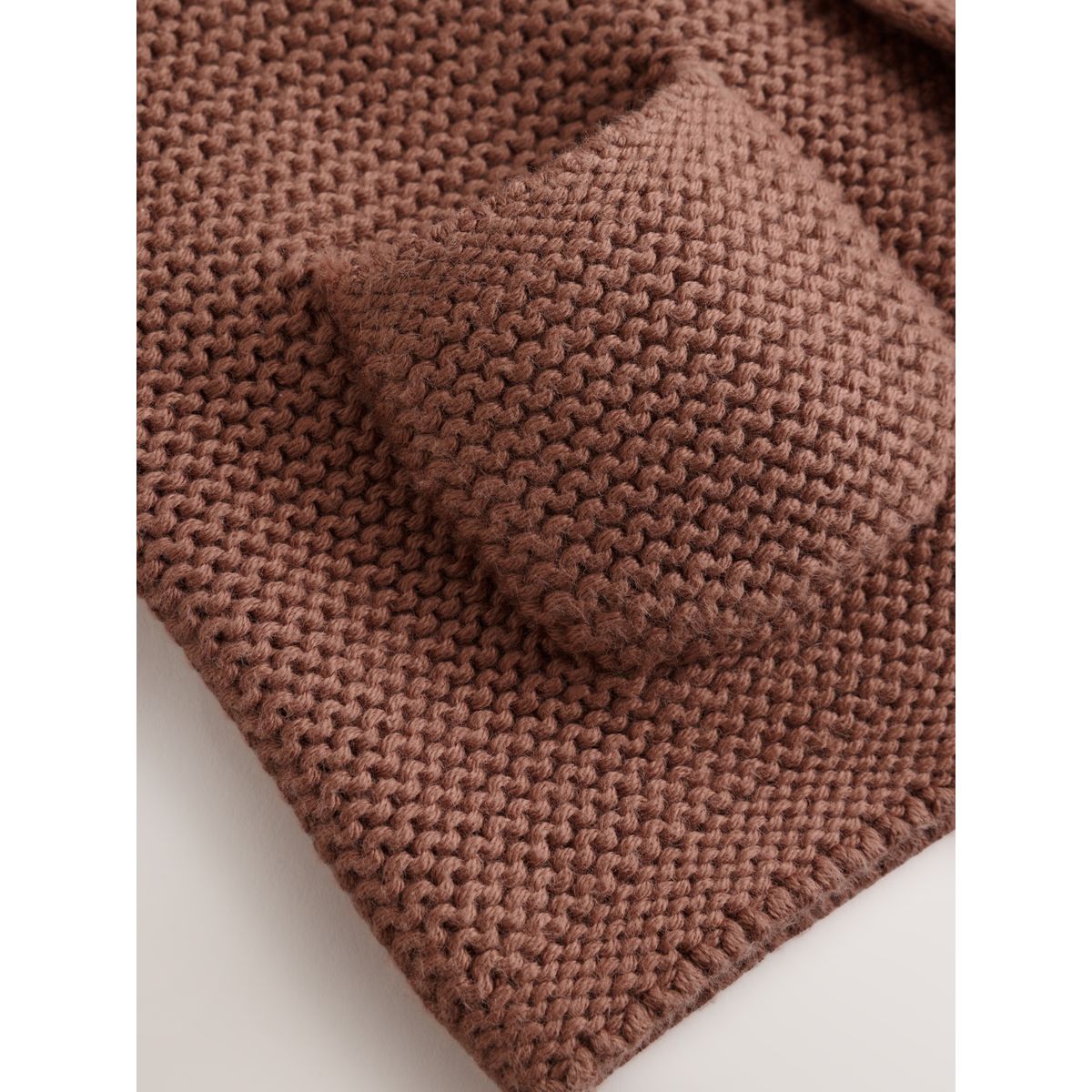 Cardigan à capuche en maille pour bébé marron, NEXT
