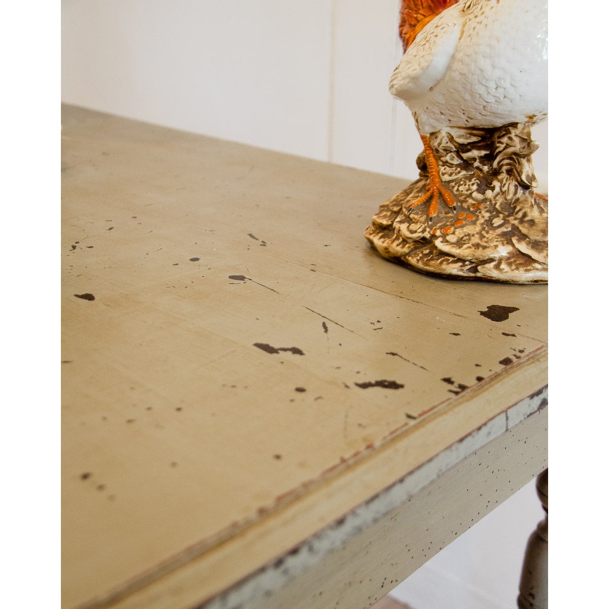 Table de ferme en bois Romy N°1371 - Bon état gris, DEBONGOUT