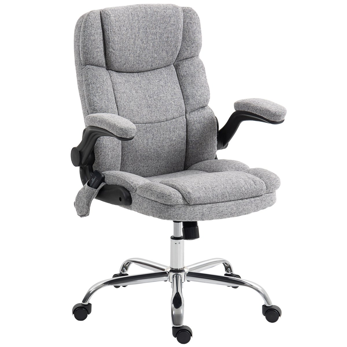 Fauteuil de bureau avec fonction massage gris, HOMCOM