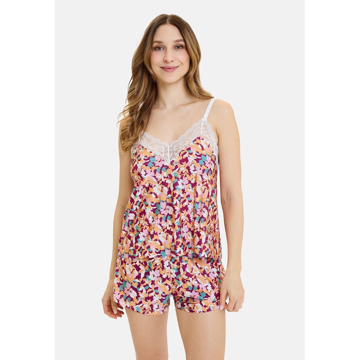 Top stampato SUZAN FANTAISY fucsia, SANS COMPLEXE