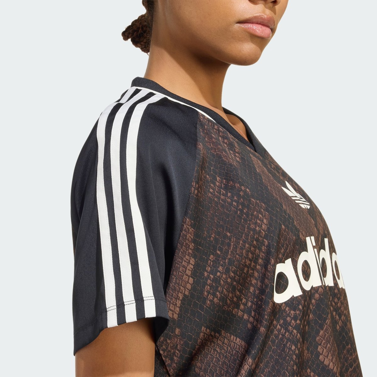 Maillot Satin Imprimé Serpent Maillot Satin Imprimé Serpent earth strata / aurora coffee, adidas Originals