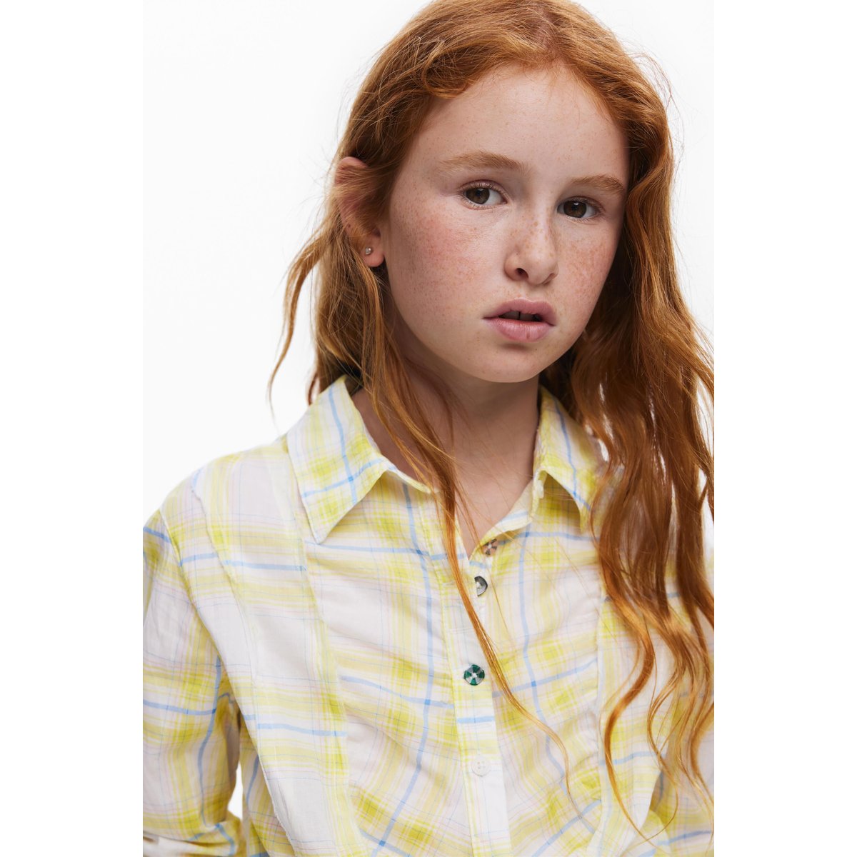 Chemise à carreaux buble jaune, DESIGUAL