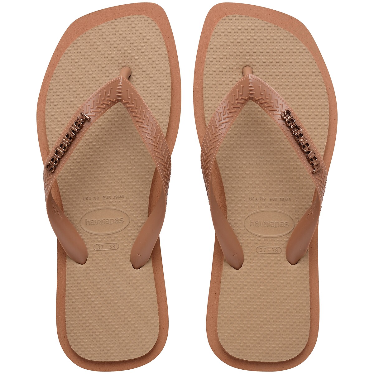 Tongs Top Square Fusion rose or, HAVAIANAS