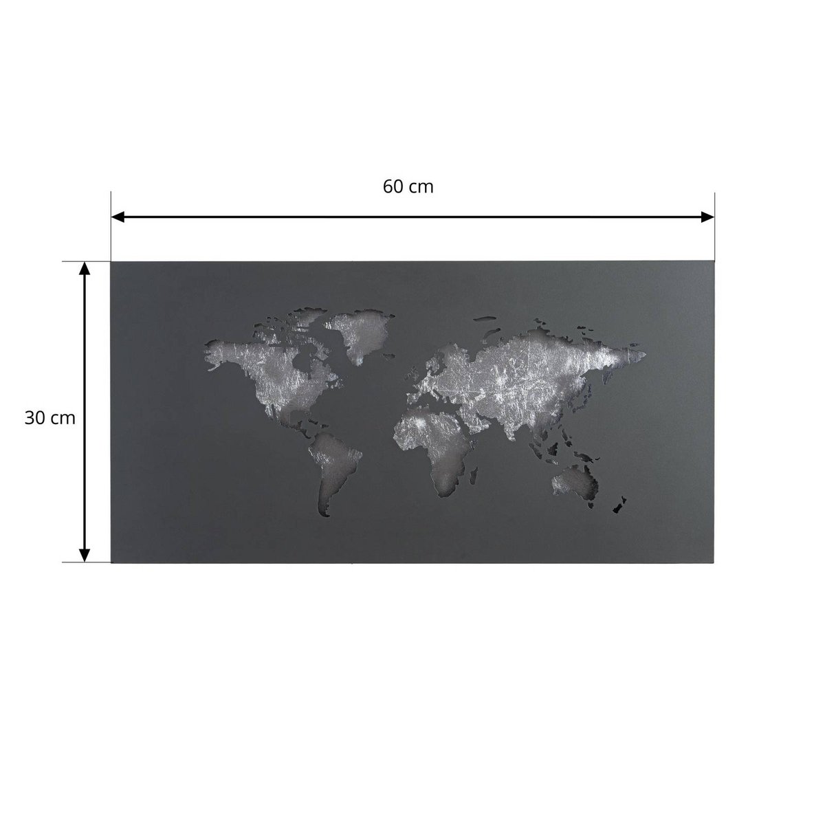 Applique en métal moderneLED, World anthracite, argent, LUCANDE