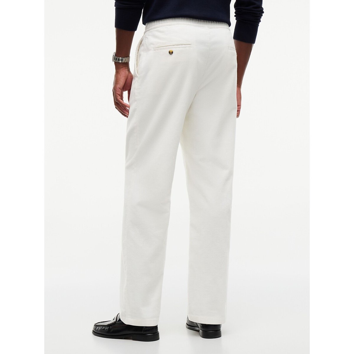 Pantalon chino, en velours côtelé ivoire, TOMMY HILFIGER