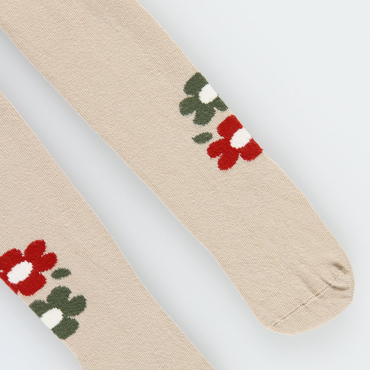 Collant imprimé fleurs beige, BOBOLI