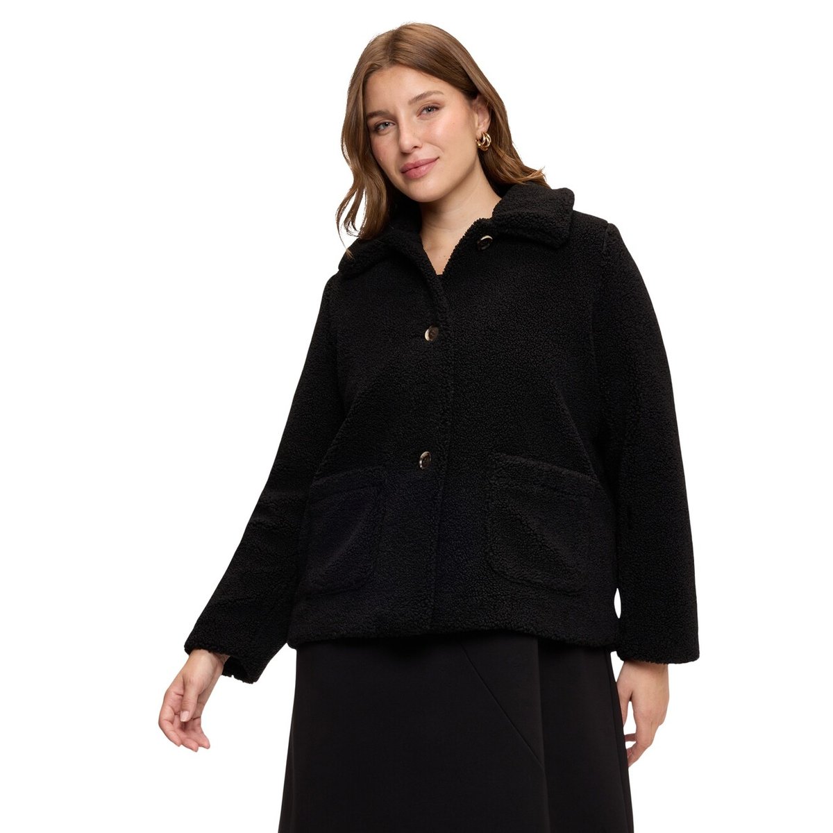 Veste à col chemise noir, FIORELLA RUBINO