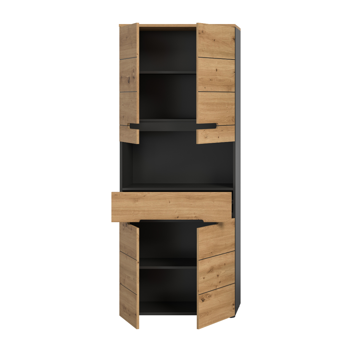 Double colonne de salle de bain 4 portes ENO bois clair, CALICOSY