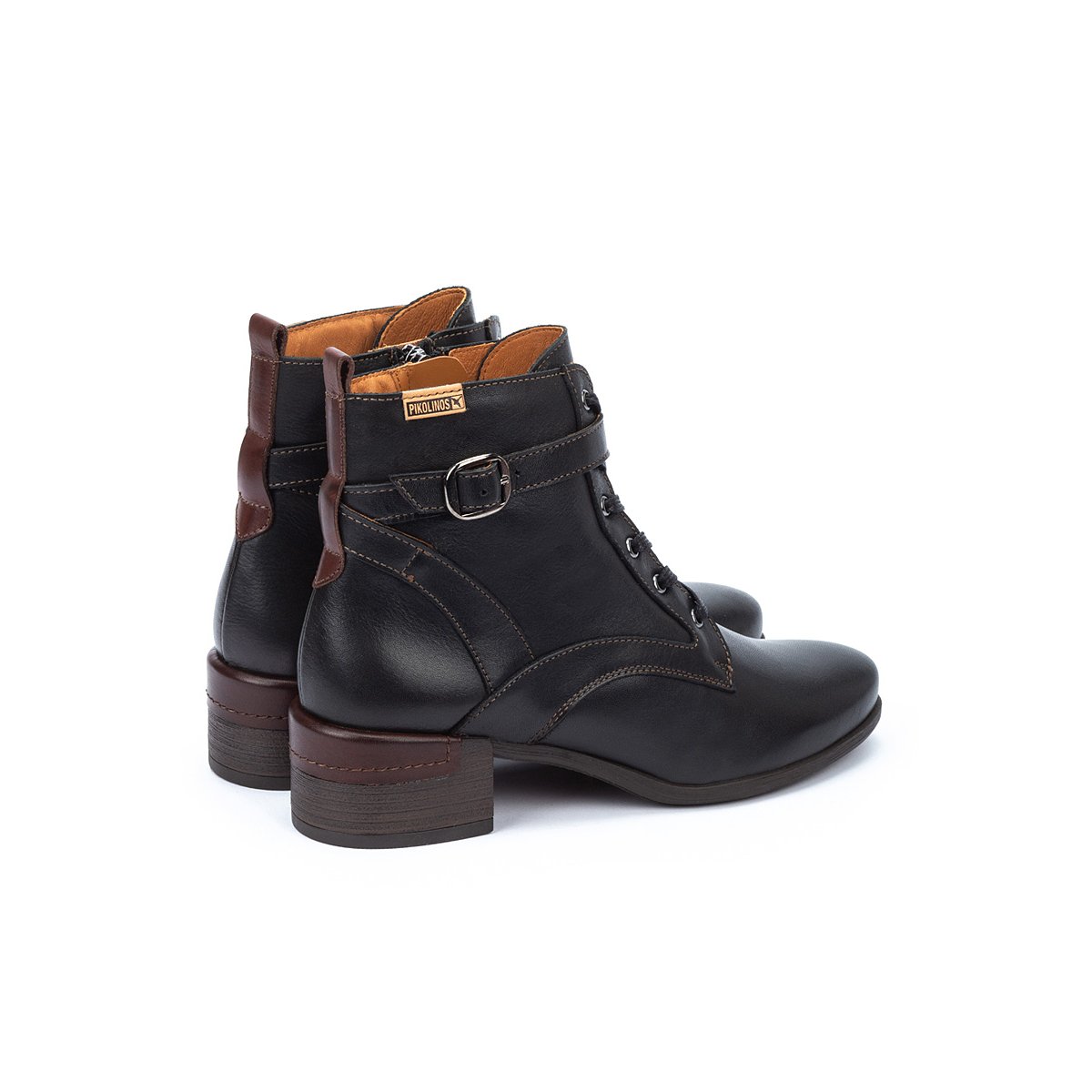 Bottines à talon cuir Malaga black, PIKOLINOS