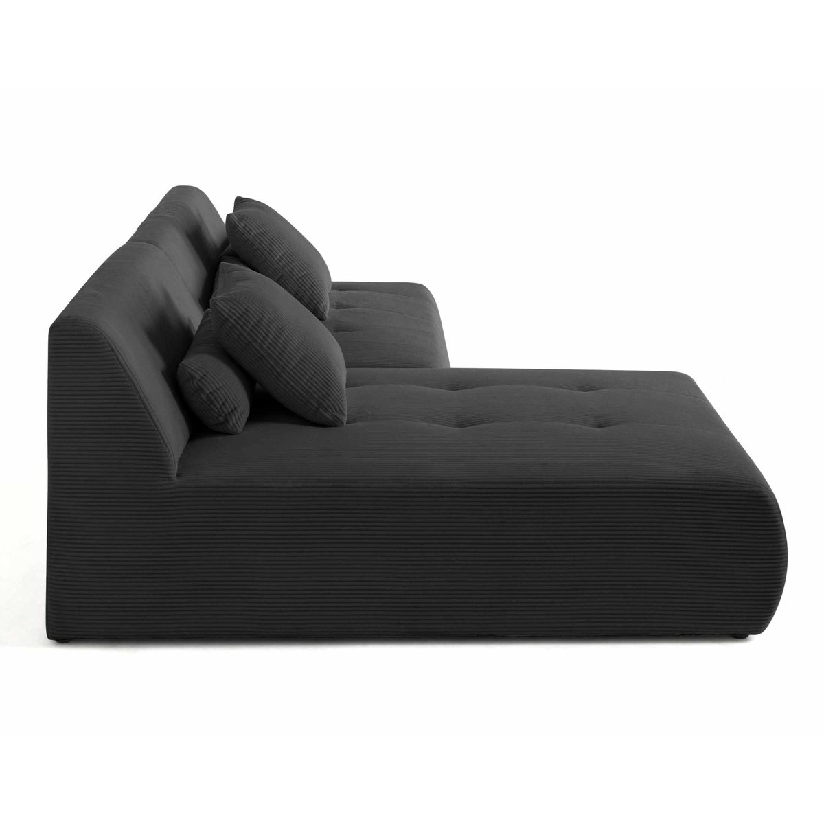 Canapé d'Angle réversible 4 places - ONYX gris foncé, BEST MOBILIER