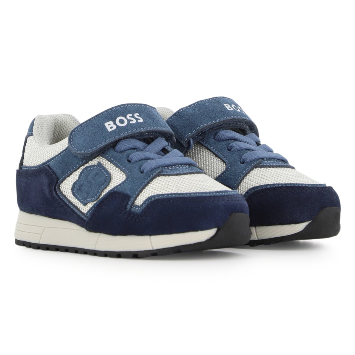 Baskets basses à lacets bleu cargo, BOSS KIDSWEAR