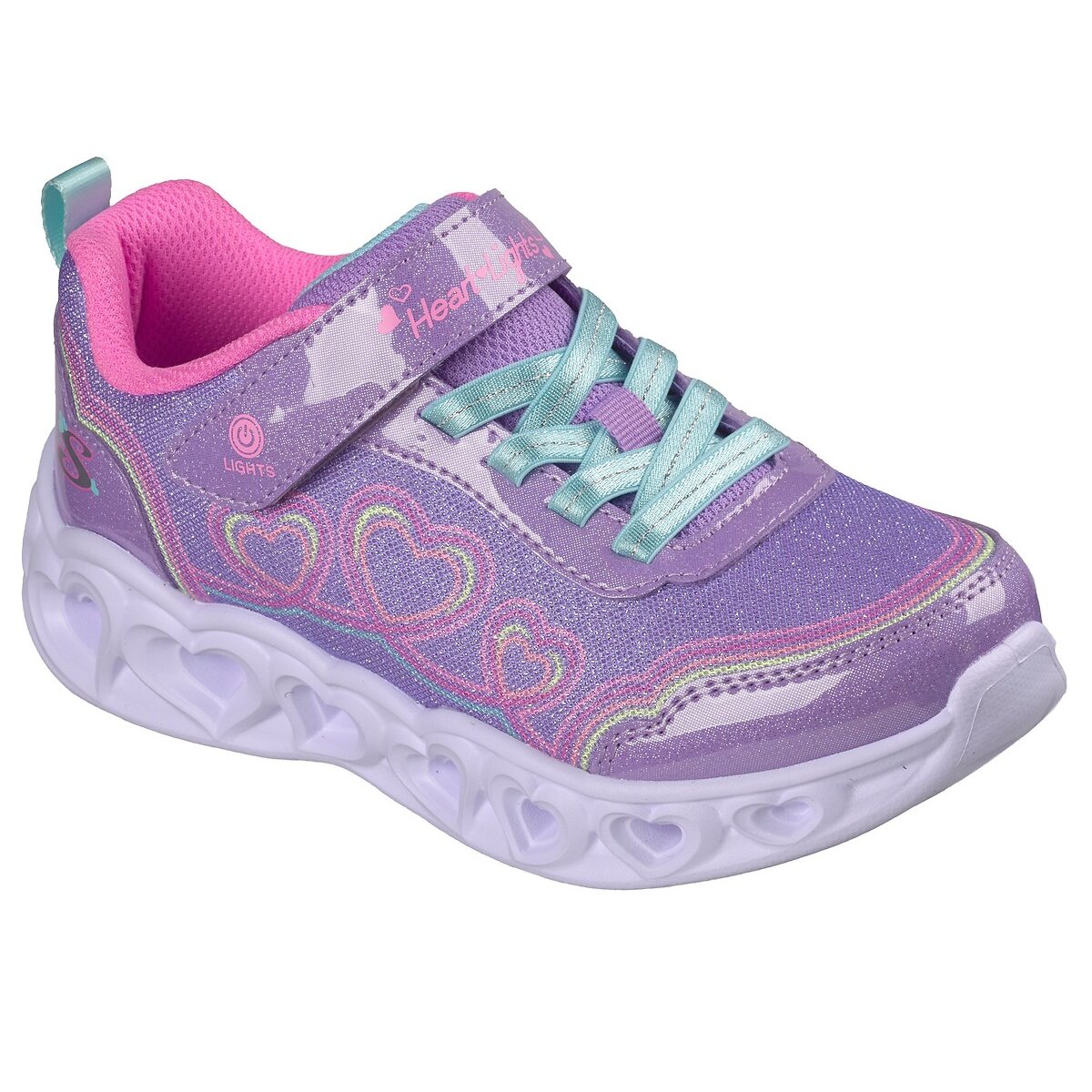 Kids S Light®-Heart Lights-Bubble Trainers purple, SKECHERS