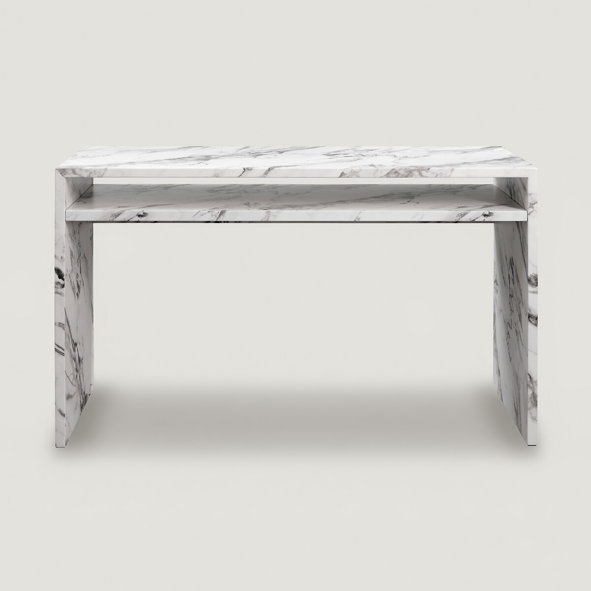 Rivington Calacatta Faux Marble Desk white marble, ÉDITÉ