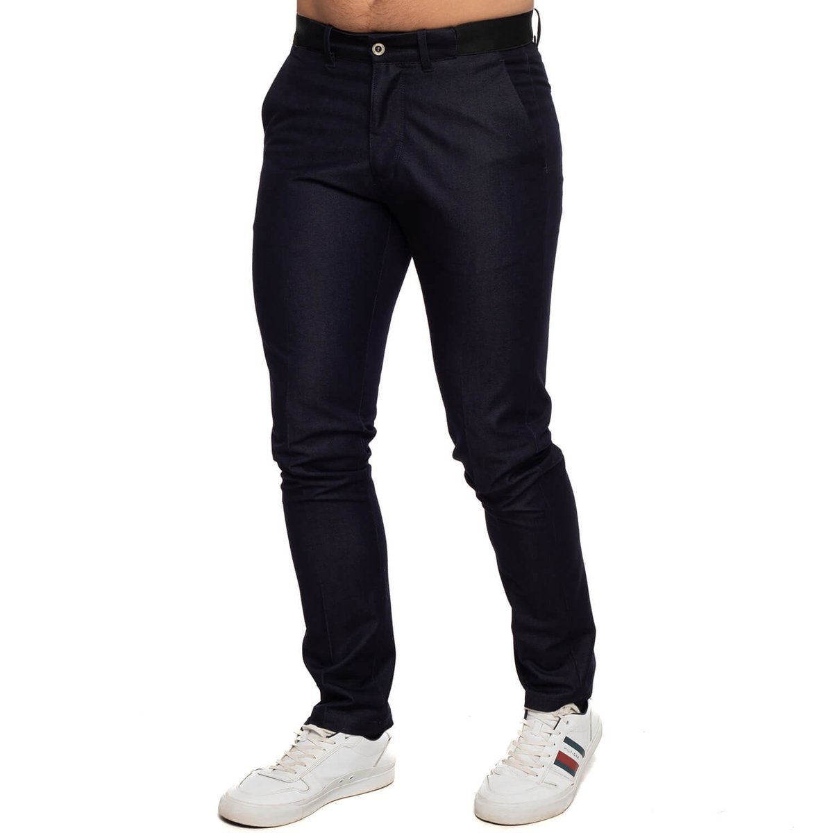 Pantalon de costume BRITISH navy x rouge, SHILTON