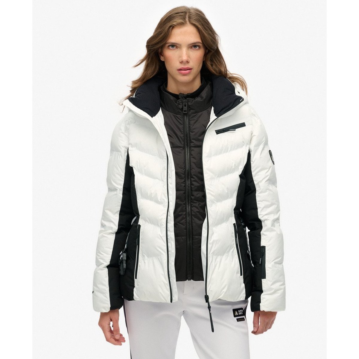 Veste Matelassée de Ski Luxe à Ceinture optic, SUPERDRY