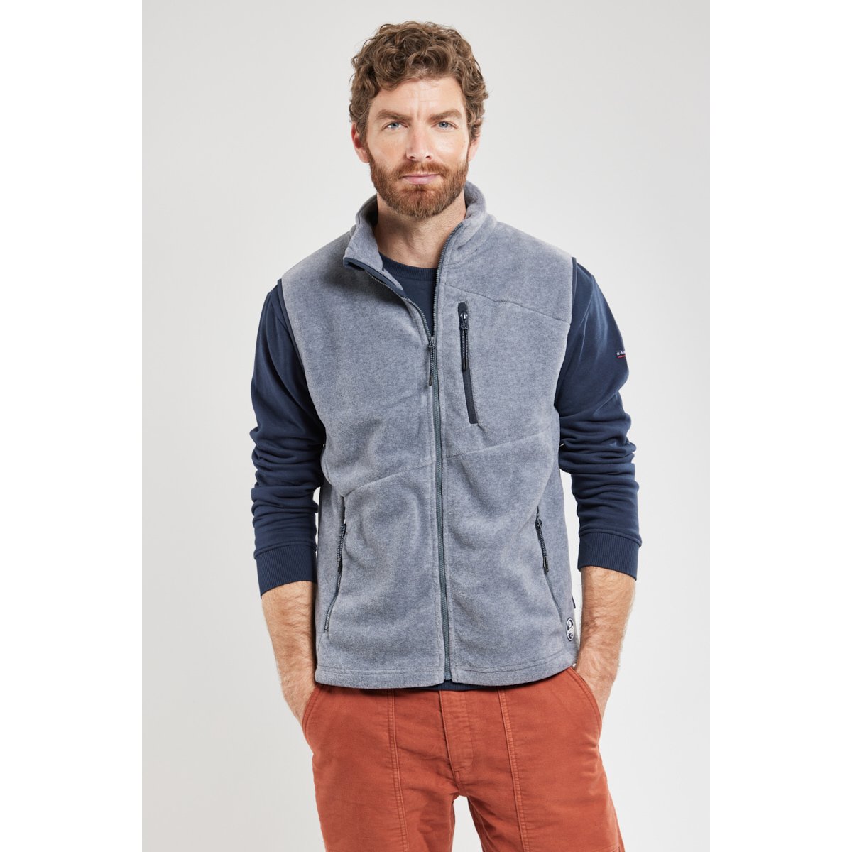 Veste polaire sans manches PAIMPOL gris chine, BERMUDES