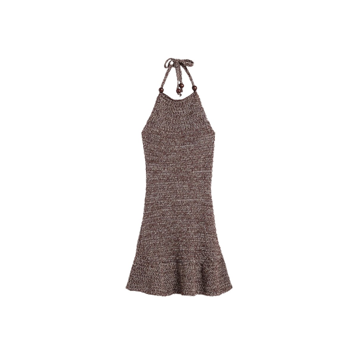 Robe en maille à bretelles marron, DESIGUAL