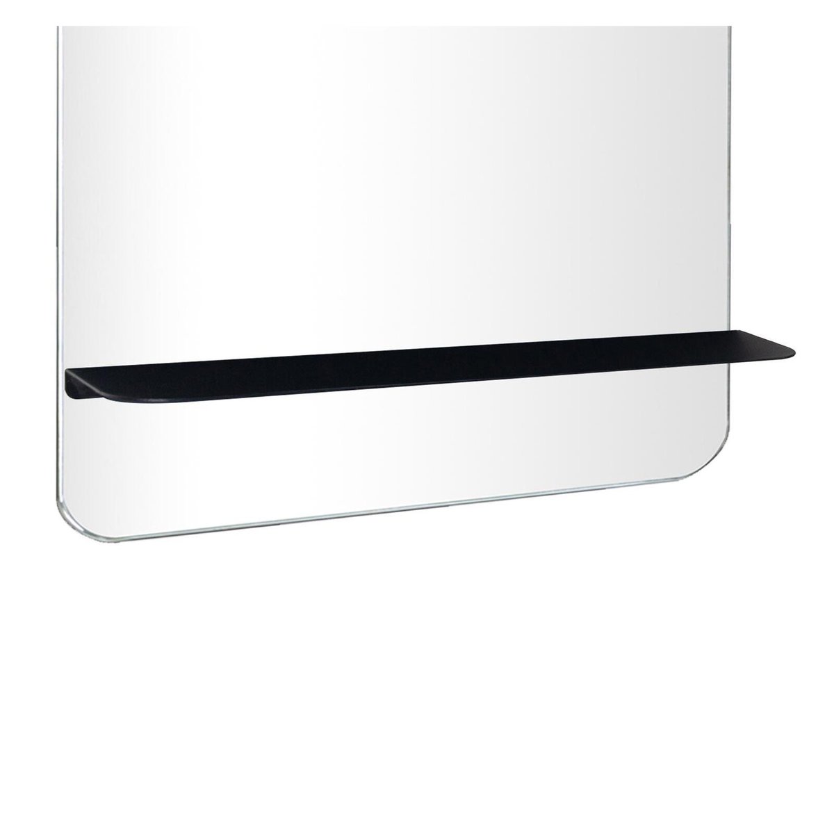 Miroir lave mains WC avec tablette SIMONA tablette noire, MOB IN