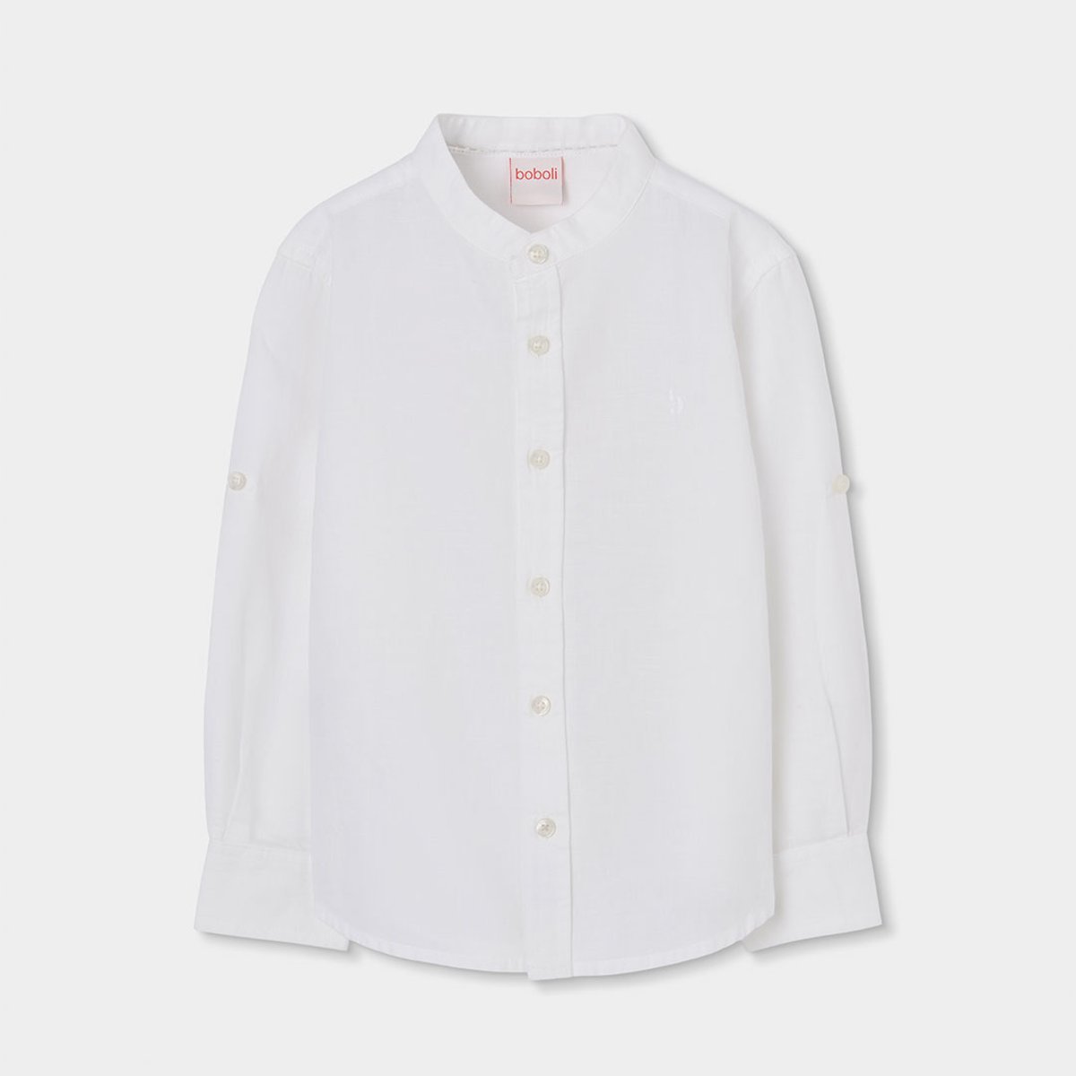 Chemise lin mancs longues blanc, BOBOLI